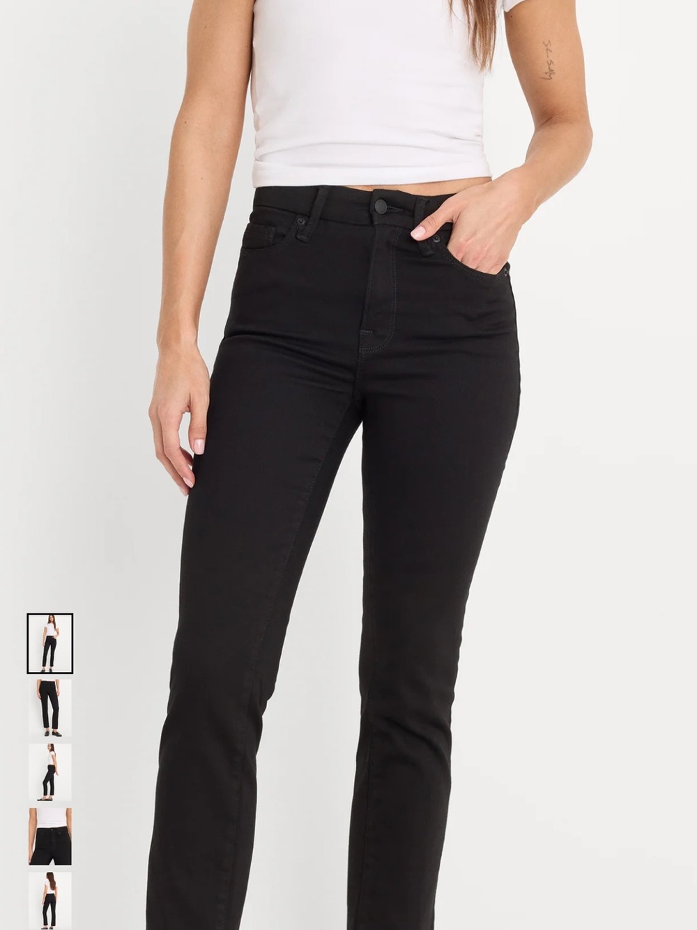 Good American Black Skinny High-Rise Jeans